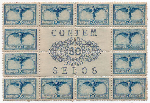 1934 - Primeiro Congresso Nacional de Aeronáutica (Peça especial - 12 selos)