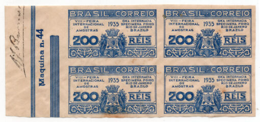 1935 - Oitava Feira Internacional de Amostras Rio de Janeiro/RJ - (Variedade s/perfuração - quadra)