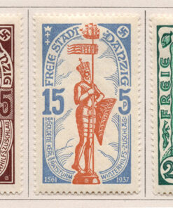 1937 - Selos de beneficência inverno - Monumentos de Danzig - (Série completa - 5 selos)
