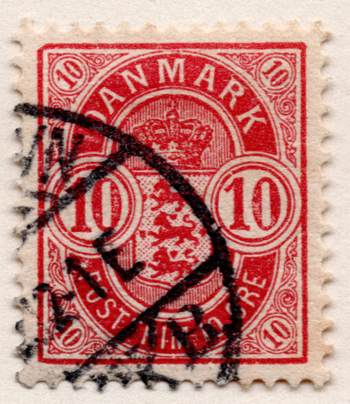 1884-1885 - Brasão de 1884 -1885 - Números de canto grandes