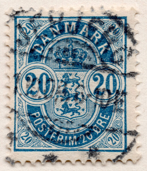 1884-1885 - Brasão de 1884 -1885 - Números de canto grandes