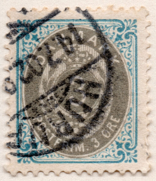 1875 - Emblema Real de 1875 - Valor em "ØRE"