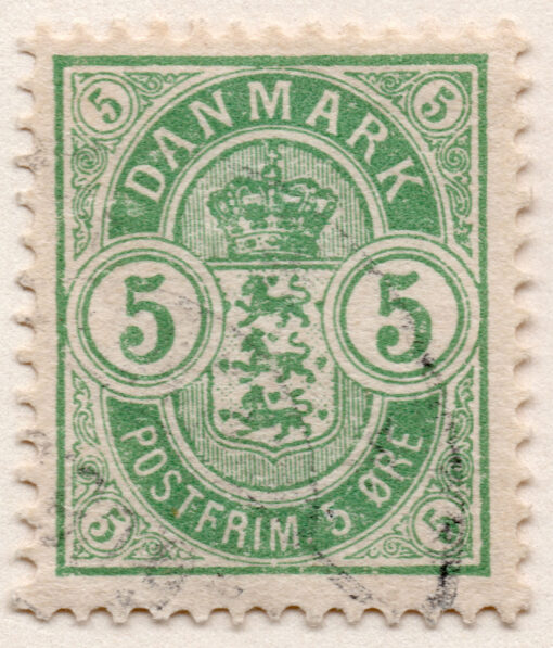 1884-1885 - Brasão de 1884 -1885 - Números de canto grandes