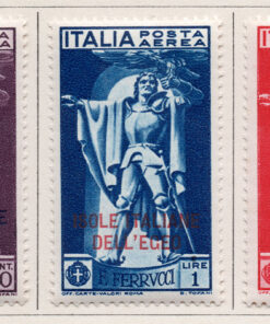 1930 - Selos Itália (Ferruci) com impressão sobreposta - (Série completa - 3 selos)