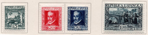1935 - 3º centenário da morte de Lope de Vega Carpio - (Série completa - 4 selos)