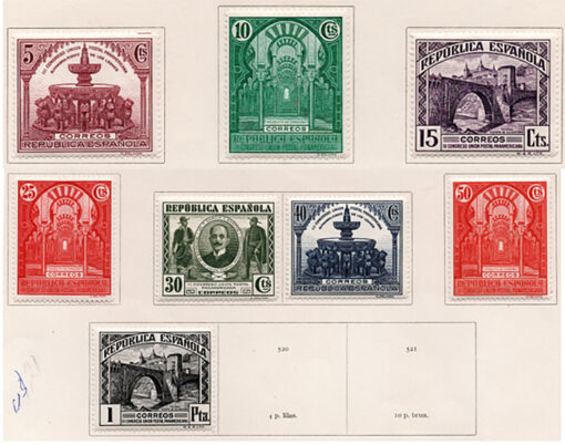 1931 - Conferência postal Pan Americana - Madri - (Conjunto 8 selos - Série incompleta)