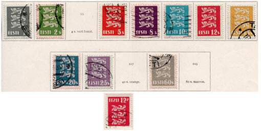 1928-35 - Brasões - Novo desenho - (Conjunto 11 selos) - Série incompleta
