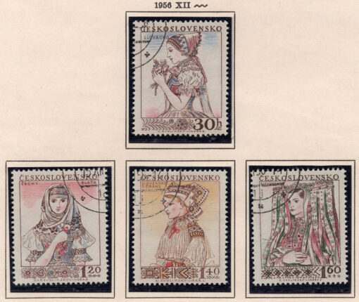 1956 - Trajes Nacionais - (Série completa - 4 selos)