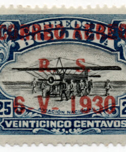 1930 - Edição de 1924 com impressão sobreposta "CORREO AEREO R. S. 6-V-1930" - Correio Aéreo