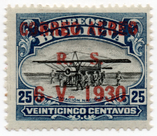 1930 - Edição de 1924 com impressão sobreposta "CORREO AEREO R. S. 6-V-1930" - Correio Aéreo