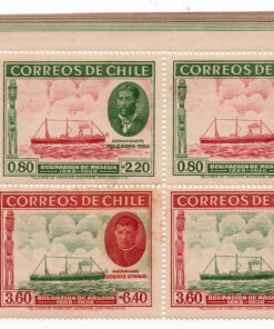 1940 - 50º Aniversário da Ocupação da Ilha de Páscoa e do Fundo Hospitalar Local - (Quadra com dois pares)