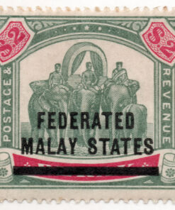 1900 - Selos postais de Perak com impressão sobreposta "Federated Malay States"