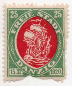 1920 - Proclamação da Cidade Livre de Danzig - Cog (Navio Mercante Armado)