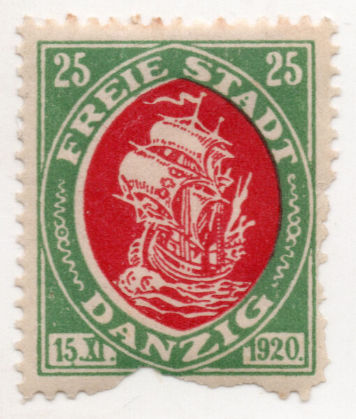 1920 - Proclamação da Cidade Livre de Danzig - Cog (Navio Mercante Armado)