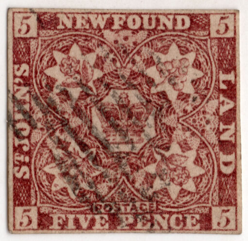 1860 - Brasão e flores heráldicas do Reino Unido - papel grosso com malha