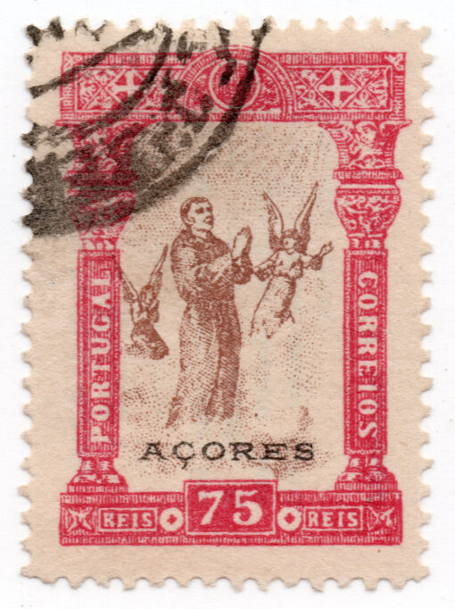 1895 - The 700th Anniversary of the Birth of Saint Antonius of Padua. Portoguese Stamps No.109-123 Overprinted "Azores" in Small