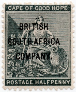 1896 - Cape of Good Hope Postage Stamps Overprinted "BRITISH SOUTH AFRICA COMPANY."