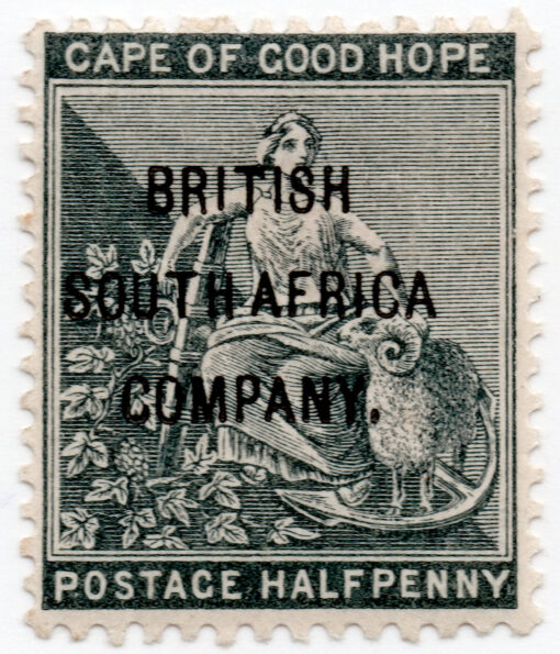 1896 - Cape of Good Hope Postage Stamps Overprinted "BRITISH SOUTH AFRICA COMPANY."