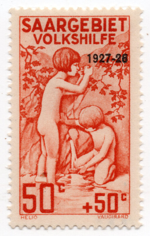 1927 - Charity Stamps - No. 105 Overprinted "1927-28"