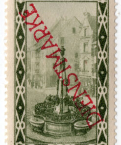 1927 - Saargebiet Postage Stamp No.111 Overprinted "DIENSTMARKE" at a 32 Degree Angle (Official)