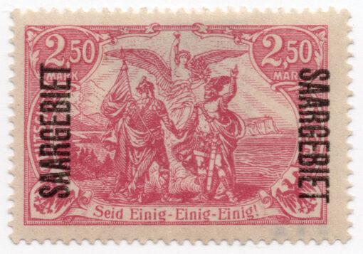 1920 - German Empire Postage Stamps Overprinted "SAARGEBIET"