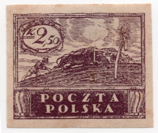 1919 - As Previous (No.75) - Imperforated South Poland Issues Denomination in Korony