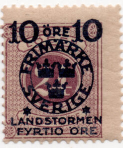 1917 - Terriorial Defence - Overprinted "LANDSTORMEN" & Surcharged