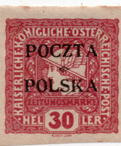 1919 - Newspaper Stamps from Austria Overprinted