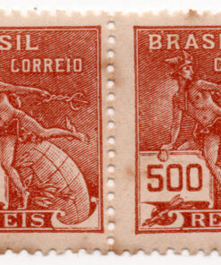 1924 - Série Vovó - 1924/32 - Filigrana "CASA (CASA) DA MOEDA" entre estrelas ou "CASA MOEDA" entre estrelas (F) - (Par - Fil F)