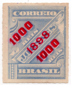 1899 - Selo J-17, de 1889, sobrecarga dupla