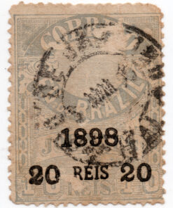 1898 - Selo J-19, de 1890, com sobrecarga - Denteação 12