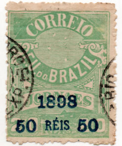 1898 - Selo J-23, de 1890, com sobrecarga