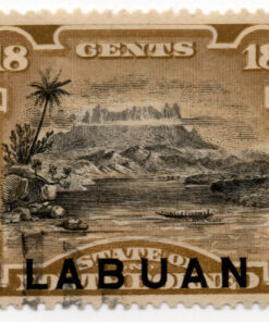 North Borneo Stamps Overprinted "LABUAN" - Mount Kinabalu