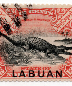 Not Issued North Borneo Stamps Overprinted "LABUAN" - Crocodile