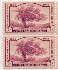 The 300th Anniversary of the Settlement of Connecticut - (Pair of stamps)
