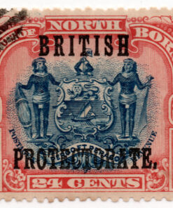 No. STW-58 Surcharged - Coat of arms - Inscription "BRITISH PROTECTORATE" - Mint Value is for Oval Bars Cancellations