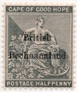 Cape of Good Hope Postage Stamps Overprinted "BRITISH - BECHUANALAND" in Black (1885 -1887)