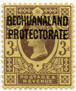 Great Britain Postage Stamps Overprinted "BECHUANALAND - PROTECTORATE"