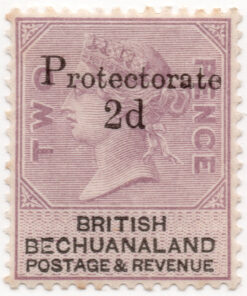 British Bechuanaland Stamps Overprinted "PROTECTORATE" & Surcharged - No Dot after "d" (1888)