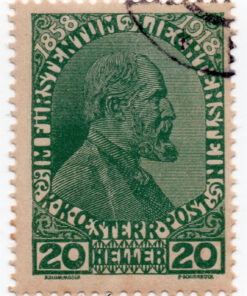The 60th Anniversary of Prince Johann II's Regency, 1858/1918 in Top Left/Right Corner
