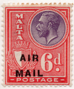 Airmail - King George V and Coat of Arms Overprinted "AIR - MAIL"