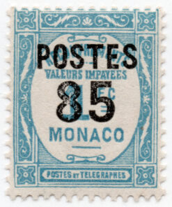 Postage Due Stamps Overprinted "POSTES" or Surcharged Also