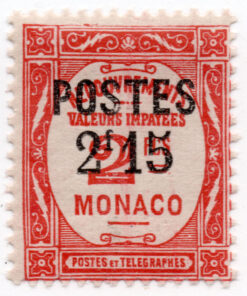 Postage Due Stamps Overprinted "POSTES" or Surcharged Also