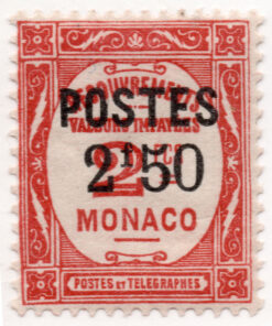 Postage Due Stamps Overprinted "POSTES" or Surcharged Also